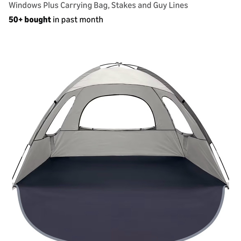 Pop-Up Beach Tent Anti-UV Portable Sun Shade Shelter